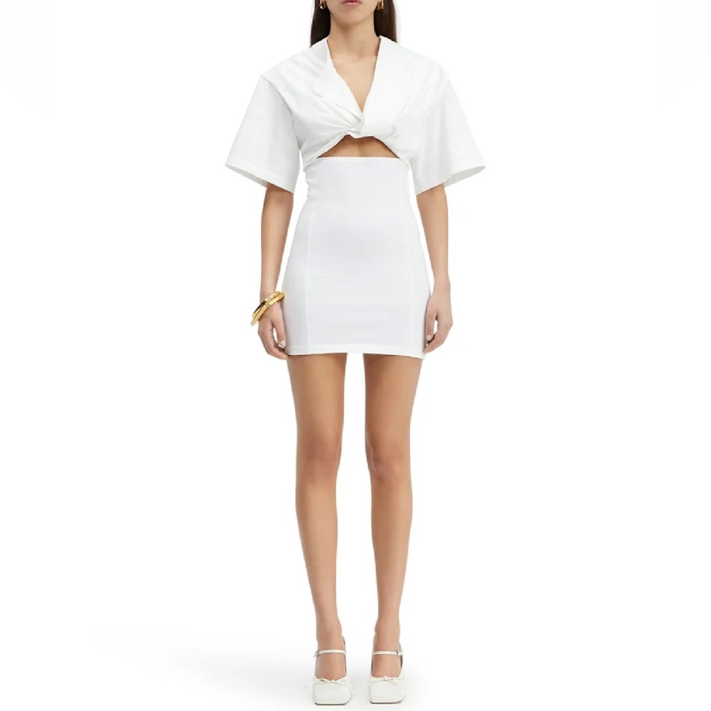 JACQUEMUS Bahia Cut-Out Detail Mini Dress